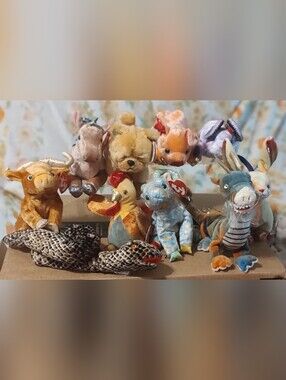 Vintage Beanie Babies TY Chinese Zodiac 10 Piece Plush '00 MWMT No Monkey Cat 